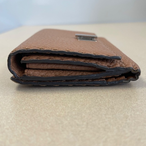 FENDI Selleria Leather Peekaboo Long Wallet - Brown - Preowned - Picture 7 of 14